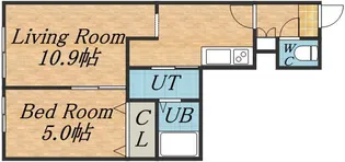 モンターニュボヌール【302号室】の間取り