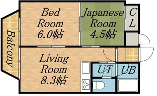 サンルート【301号室】の間取り