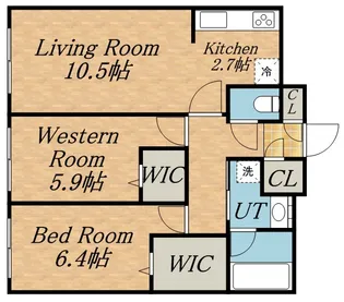 ASAHIYAMA CITY.STELLA【1階】の間取り