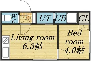 JPコート光星Ⅱ【201号室】の間取り
