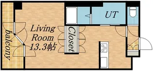 UURコート札幌南三条プレミアタワー【13階】の間取り