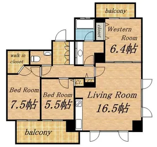 コンフォリア札幌植物園【15階】の間取り