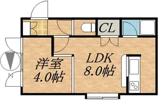 1Kの間取り画像