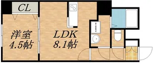 EーHORIZON山鼻【406号室】の間取り