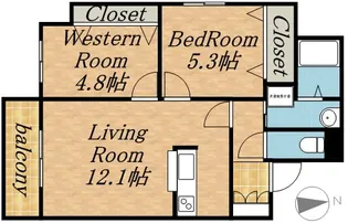 ラビエ円山【6階】の間取り