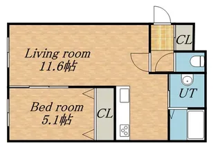 グランメール北11条【4階】の間取り