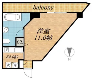 1Kの間取り画像