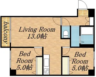 桐越マンション(キリコシマンション)【403号室】の間取り