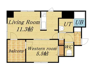 グランヴィア大通【6階】の間取り