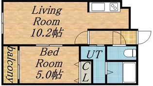 クラッセ円山 EAST【00103号室】の間取り