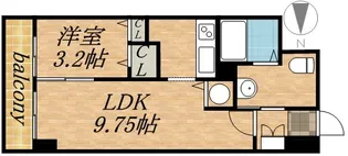 レジディア大通西【6階】の間取り