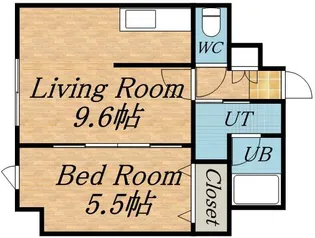 パークヒルズ北円山【502号室】の間取り