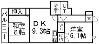 メゾンフィッシュ【102号室】の間取り