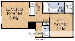 グランメールWEST9【4階】の間取り