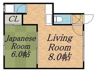 五条マンションB【2階】の間取り