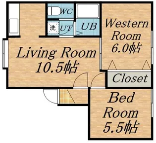 クレバーハイム【201号室】の間取り