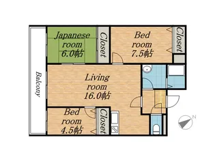 ヴェルデュール山の手【3階】の間取り