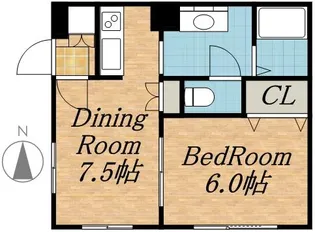 ノヴァ宮の森【402号室】の間取り