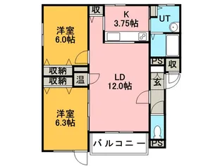 アクアトピア曙【3階】の間取り