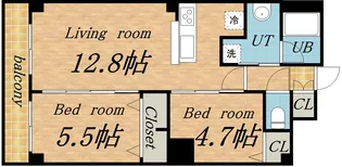 シティコート北1条【10階】の間取り