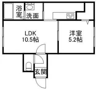 グランメール24ーC【4階】の間取り