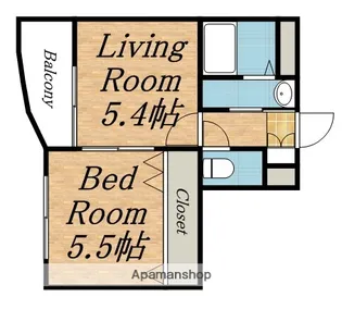 サイレンスウエスト【202号室】の間取り