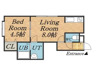 アドバンス南郷14【106号室】の間取り