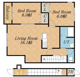 グランボヌールⅣ【2階】の間取り