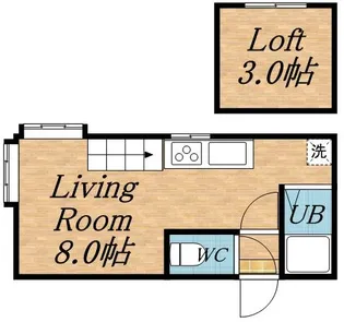 DCカーサ琴似【203号室】の間取り