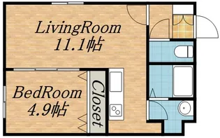 CASA RAVIN(カサラビン)【406号室】の間取り