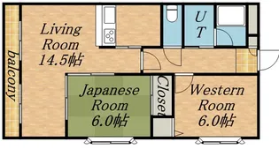 ブレ山の手Ⅱ【4階】の間取り