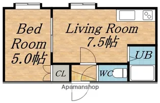 ワイズ山の手【3階】の間取り