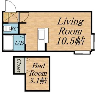 1Kの間取り画像