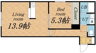 十三和マンション【3階】の間取り