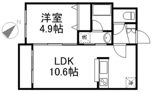 シャリテ八軒【3階】の間取り