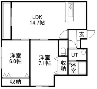 アビタ発寒Ⅰ【2階】の間取り