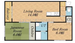 アグリーブ【201号室】の間取り