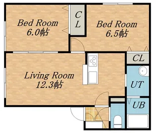 プリメーラ八軒【2階】の間取り