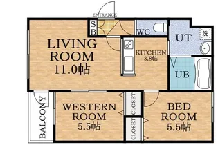 ルグラン宮の沢【3階】の間取り