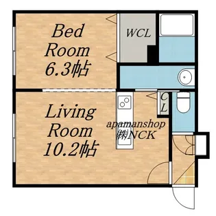 コラージュ琴似【2階】の間取り