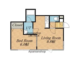 グランサーガ琴似【3階】の間取り