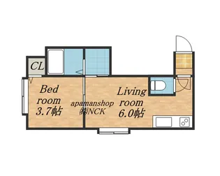 フローレス円山【2階】の間取り