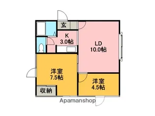 CASTLE17B棟【1階】の間取り