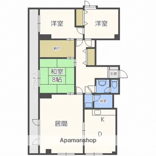 クリスタルファイブ【801号室】の間取り