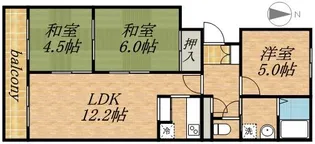 サンギャラリーハイツ山鼻【304号室】の間取り