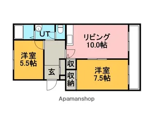 プランコート手稲【3階】の間取り