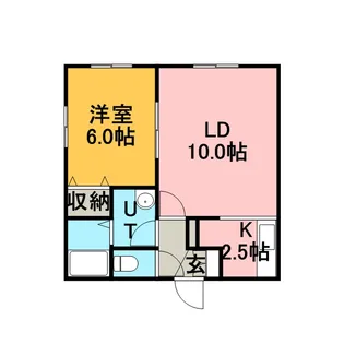 サンテラスYUZU【201号室】の間取り