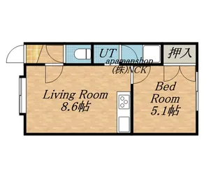 稲穂アパートメント【206号室】の間取り