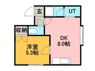 パイントゥリー手稲Ⅱ【101号室】の間取り