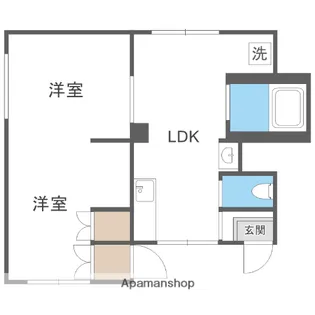 コーポラス華【6号室】の間取り